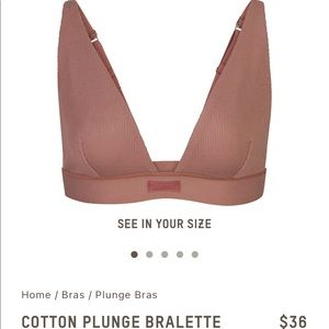 Cotton plunge brallette